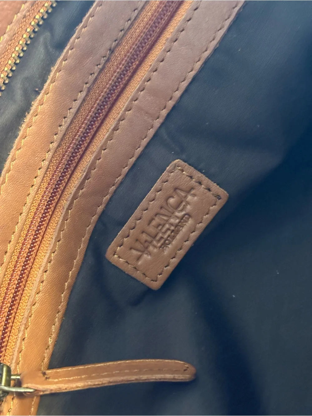 Valenca Italian Leather Tote in Cognac
